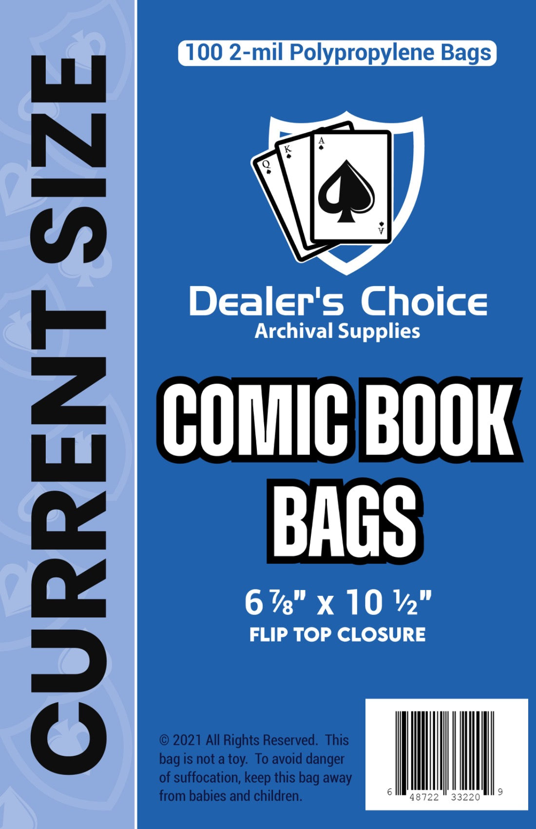 COMIC BOOK BAGS - CURRENT SIZE
